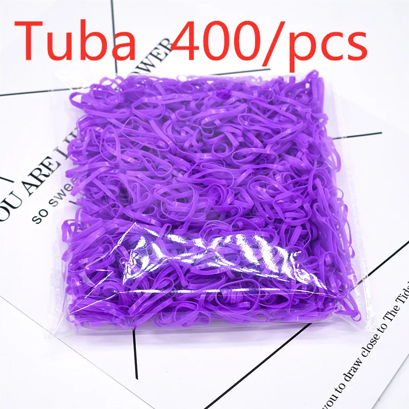 400pcs 400/1200 шт., милое разноцветное кольцо для девочек, Одноразовые эластичные резинки для волос, держатель для конского хвоста, резинка для волос, повязка на голову для детей - Цвет: 400pcs