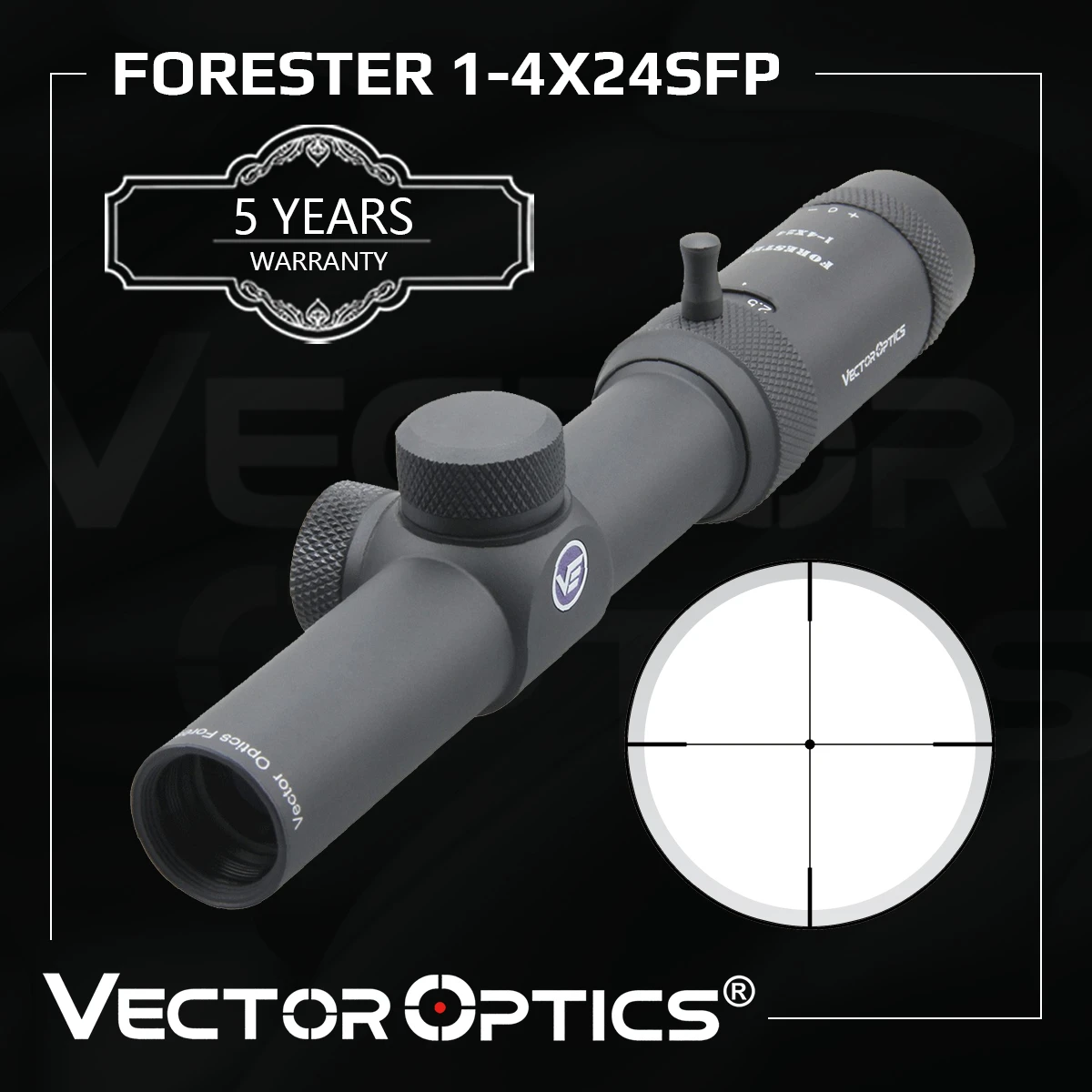 Vector Optics Forester JR 1-4x24 Hunting Riflescope Edge to Edge Optical  Rifle Scope 1/2 MOA Fits .223 5.56mm 7.62mm & Airsoft