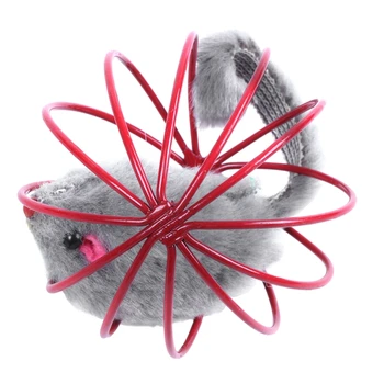 

Pet Cat Kitten Funny Playing Toy Teal Fake Mouse Mice Rat in Cage Ball CNIM Hot