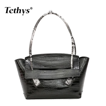 

New Women's Bag Retro Crocodile Embossed Bag 2019 Wild Lady Shoulder Bag Messenger Bag