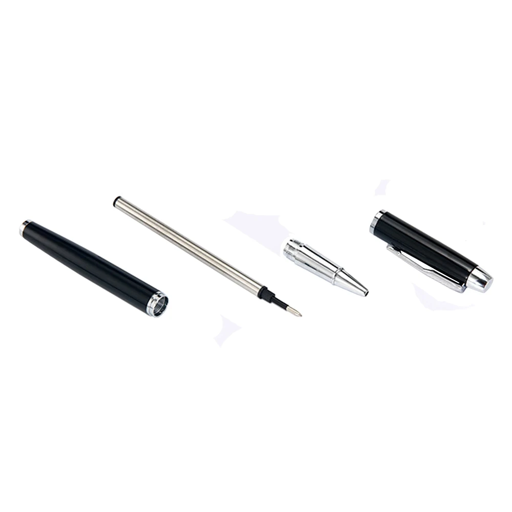 펜 리필 롤러 볼펜, 금속 잉크 펜, 비즈니스 서명 문구, 사무실 학교 용품, 필기 선물 볼펜, 1 + 3 개