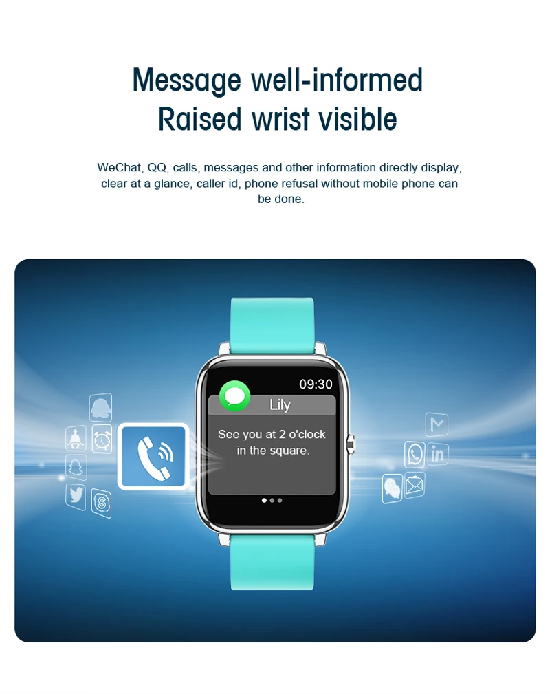 Smartwatch p22, relógio inteligente esportivo à prova