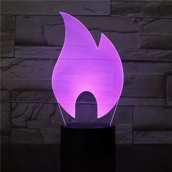 

Abstract Fire Flame Design LED Night Lamp Acrylic Plate LED Touch Base 7 Colors Touch Remote Control Dropshipping 3D-3156