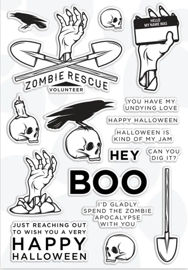 

Happy Halloween Transparent Clear Stamp for DIY scrapbooking/Card Making C651