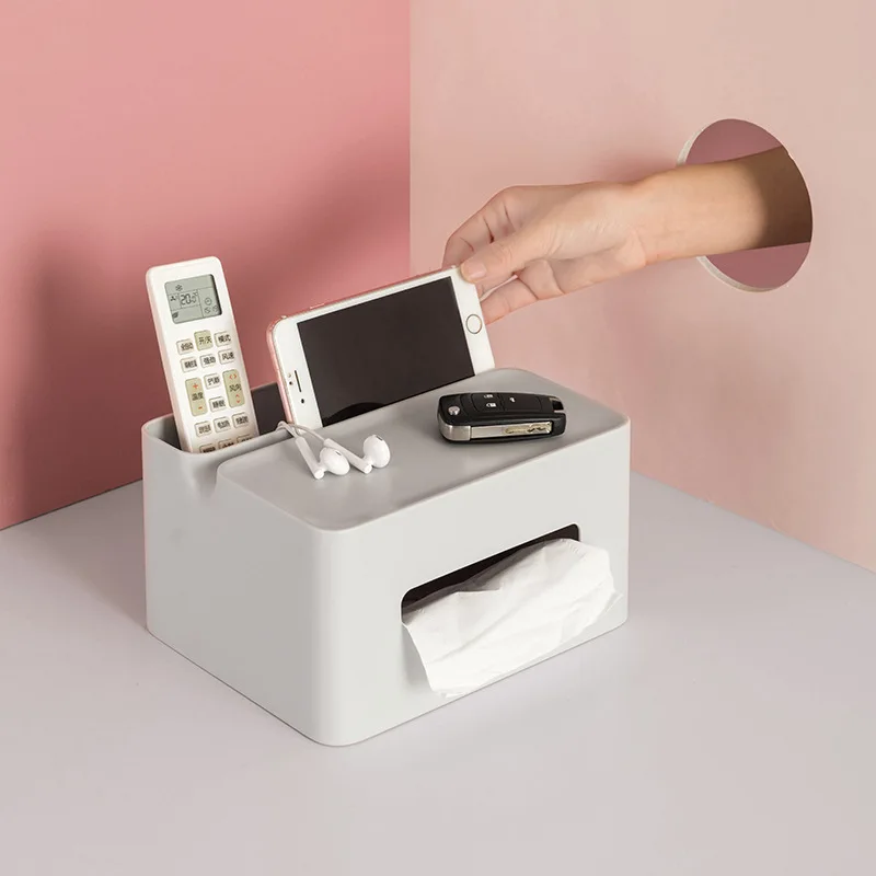 

Creative Multifunctional Cover Tissue Box Desktop Sundries Storage Box Household Office Organizer Tissue Box paper holder