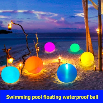 Led Solar Zwembad Drijvende Bal Licht Folding Ball Lamp Waterdicht Lichtgevende Gazon Licht Voor Outdoor Indoor Party Decoratie
