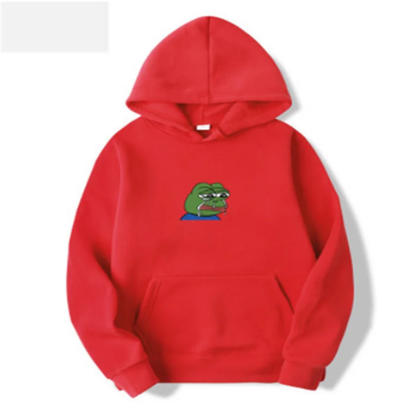 Новинка 2019 Повседневная Толстовка с принтом Sad Frog хип хоп уличная одежда свитшоты