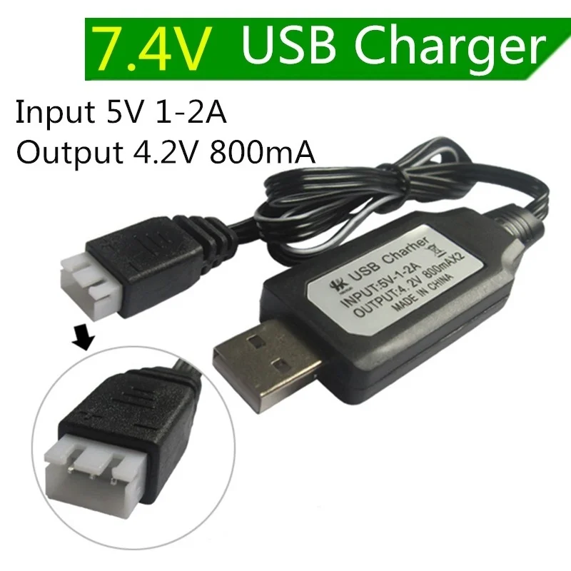 Зарядное устройство 7 4 В USB-разъем для литий-полимерных аккумуляторов с защитной