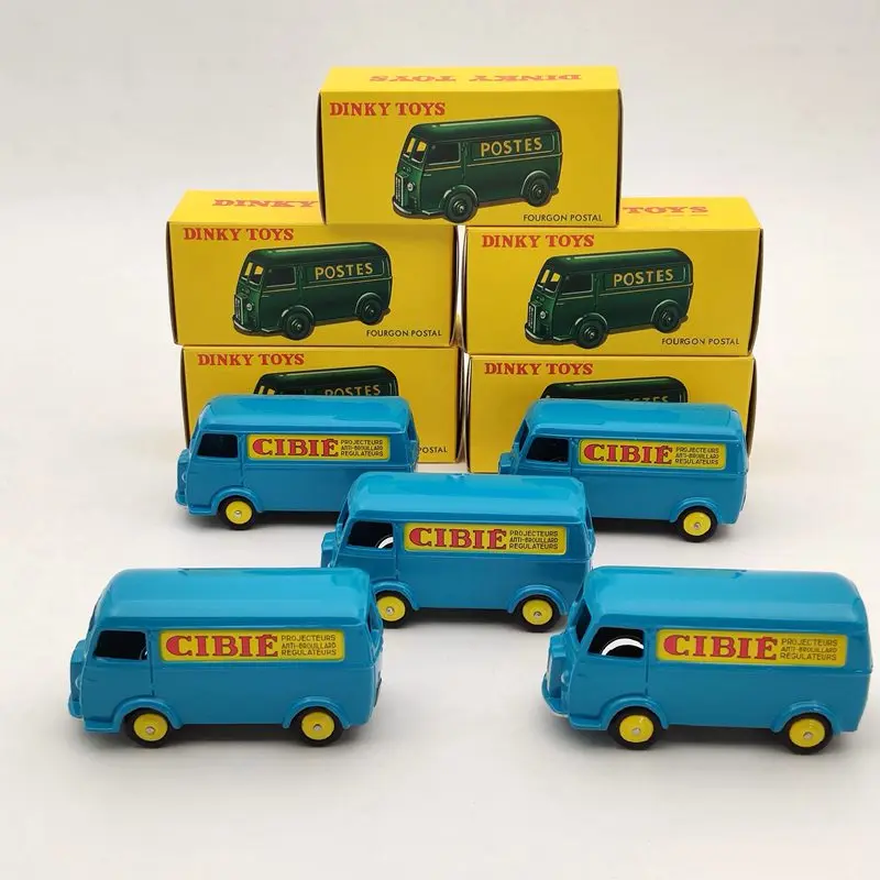 1/43 Atlas Dinky Toys 25BV Fourgon Postal D.3.A Blue Diecast Models Auto Car Gift Collection Lot Of 5pcs