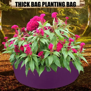 

Thicken Non-Woven Tissue Bag Breathable Pot Container Gardening Supplies Folded Up Planting Bag For Hydroponic Systems For Home