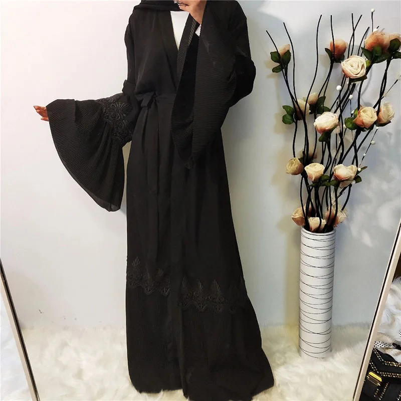 Женский кардиган Abaya осенняя Элегантная куртка кафтан с поясом для женщин платье