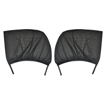 

2pcs Car Window Sun Shade Dual Layer Mesh UV Protection Cover Summer Auto Rear Side Window Sunshade Screen Cover