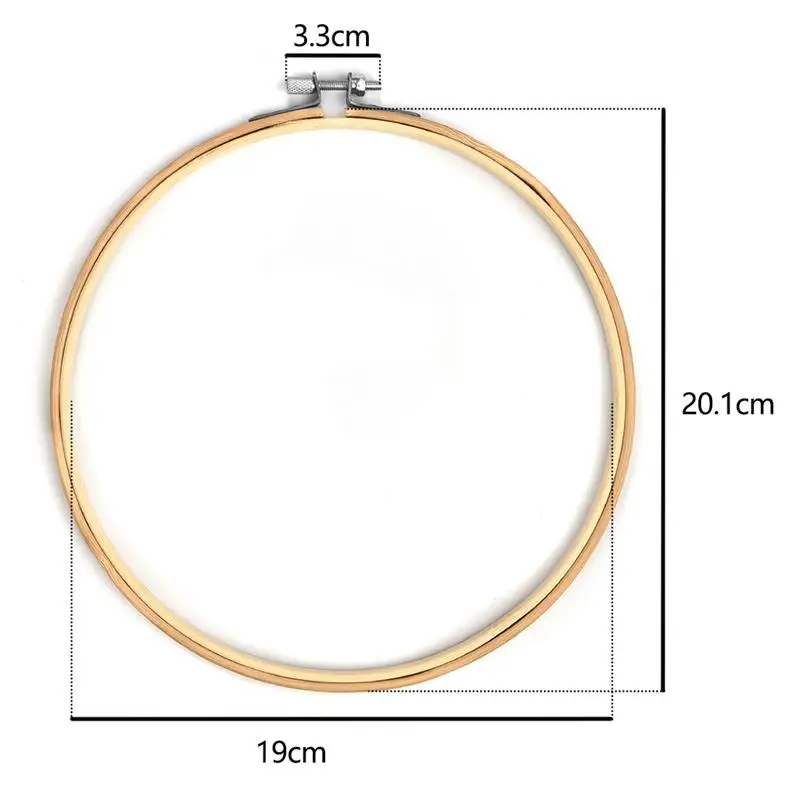 10-30CM Bamboo Frame Embroidery Hoop Ring DIY Needlecraft Cross Stitch Machine Round Loop Hand Household Sewing Tools 8 Size 