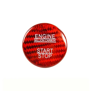 

Sticker Button Cover Carbon Fiber Engine Start Stop Accessory Part Useful