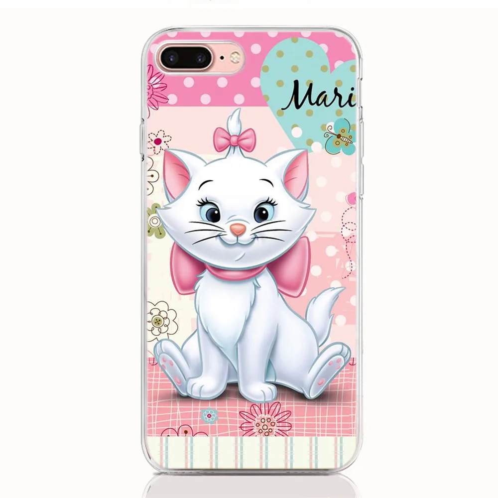 Чехол из закаленного стекла для iPhone 11 Pro XS Max 7 8 Plus 6 6S Plus 5S 5 задняя крышка с принтом Marie Cat чехол для телефона
