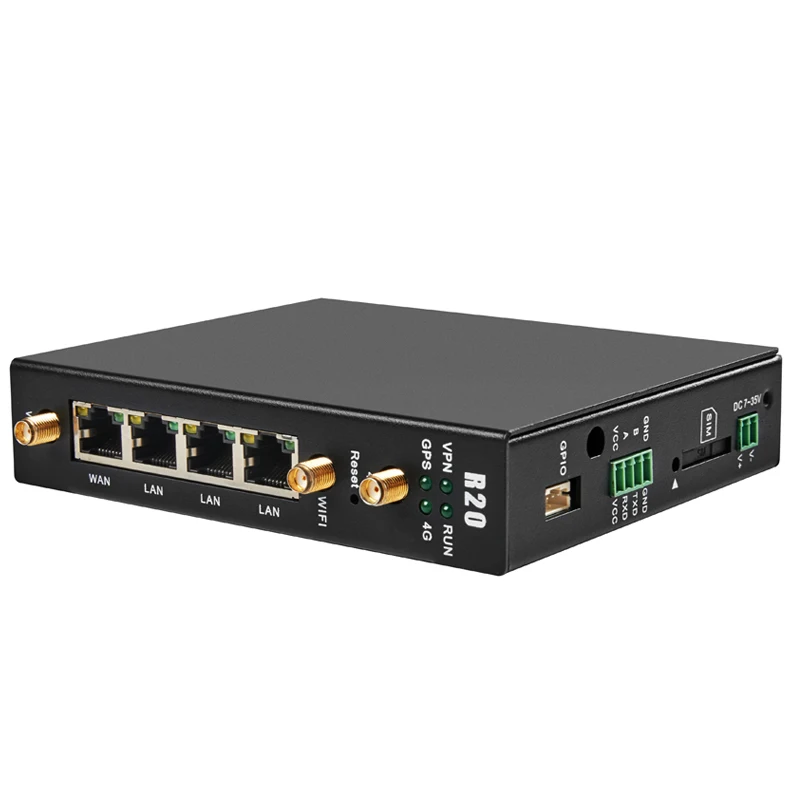 4G промышленный беспроводной маршрутизатор поддерживает TCP/UDP Прозрачная передача vpn-маршрутизатор wifi 300M с 4 Lan R20