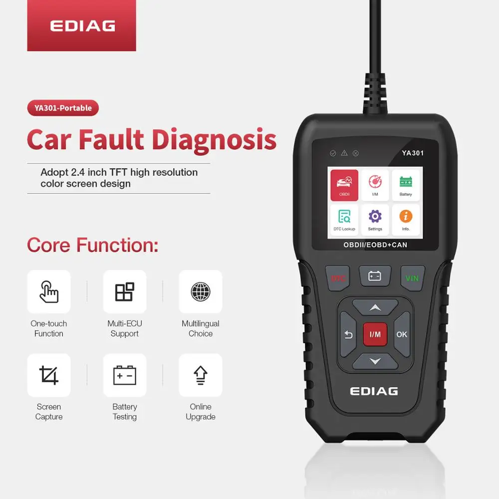 Диагностический сканер EDIAG OBDII/EOBD PK Launch CR3008 Konnwei KW850 устройство для чтения кодов
