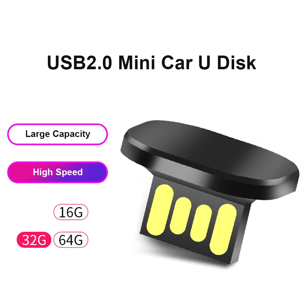 Mini Short Car U Disk Pendrive USB Flash Drive Memory Stick USB2.0 16GB 32GB 64GB flash drive