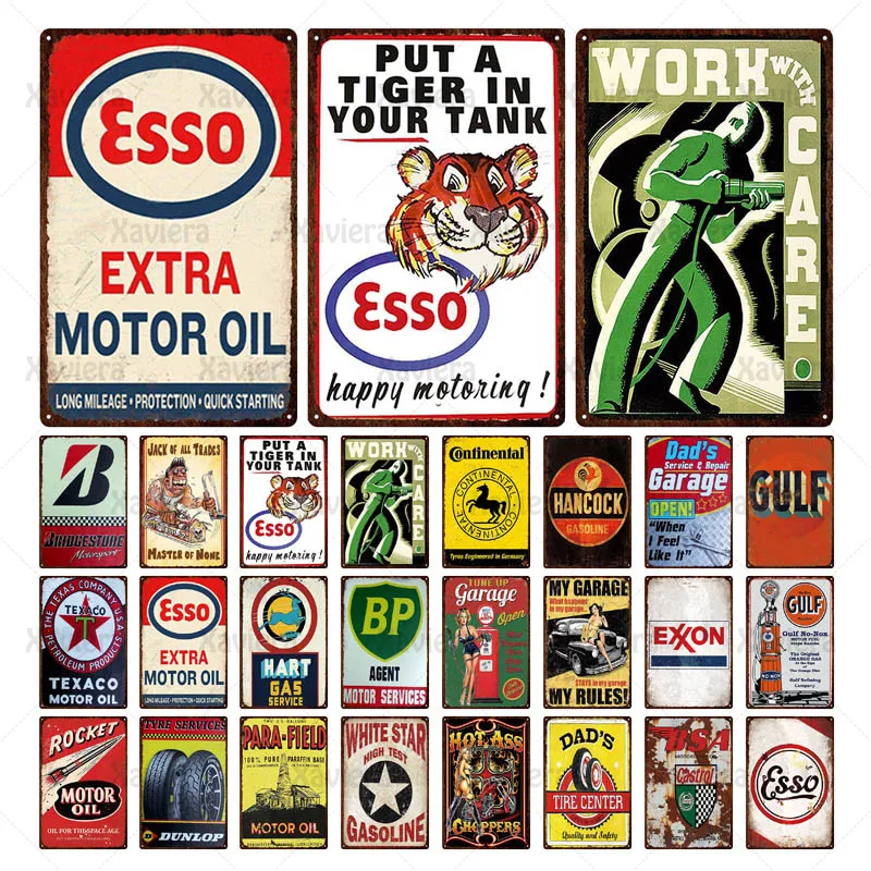 

Metal Iron Plaque Plates Gulf Motor Oil Vintage Metal Tin Signs Home Bar Garage Gas Service Station Decorative Wall Art Poster