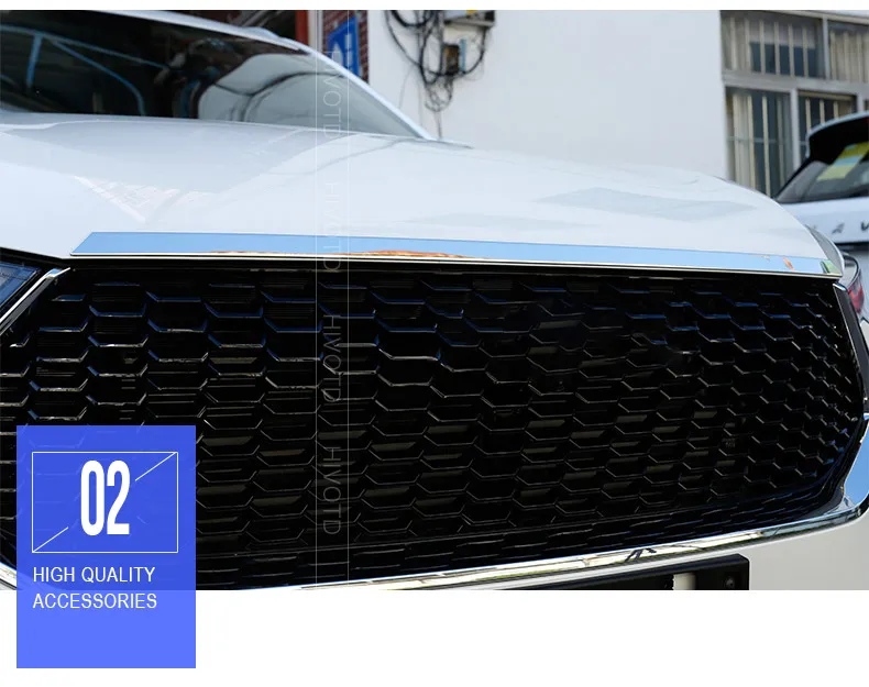 Hivotd для maval F7 хавал ф7 автомобильные аксессуары Передняя крышка двигателя отделка решетка сетка форма губ Декоративная полоса внешний хромированный стиль，автотовары