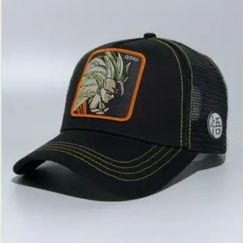 

2019 New Summer trucker cap mesh snapback hip hop hats for men embroidery baseball cap GOKU-BLACK