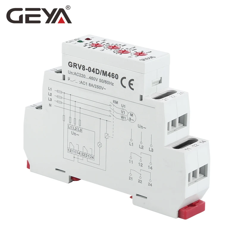 GEYA GRV8-04D 3 фазы Напряжение регулятор чередования фаз обрыва фазы по сравнению с Напряжение под Напряжение напряжения тока автомат защити цепи