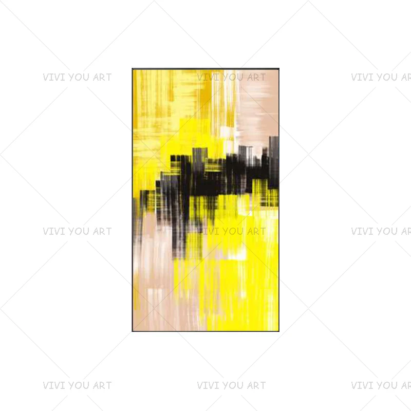 Colorful Abstract Green Pink Orange Gray Blue Sheet Oil Painting Canvas For Room Decor Modern 100% Handmade Picture | Дом и сад