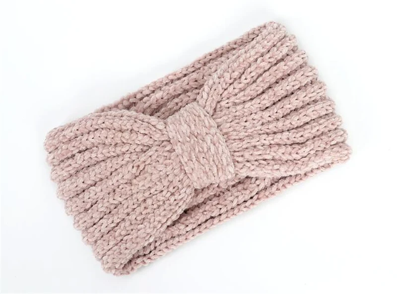 Bohemian Bezel Knitting Warm Winter Autumn Elastic Headband Headwear Cross Bow Fashion Women Girls Headhoop Hair Accessories