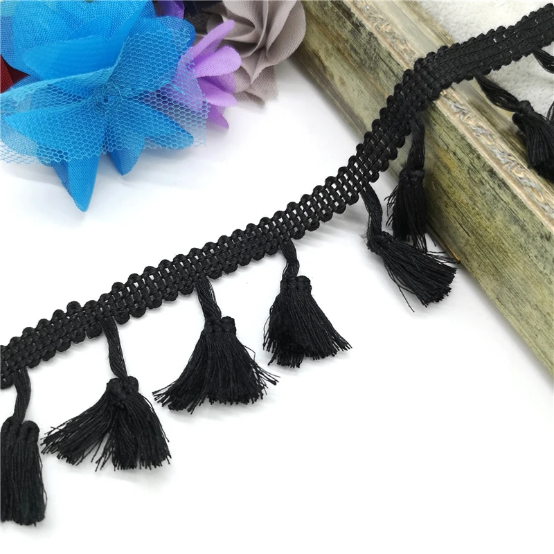 2 yards Lace Trim Sewing Ribbon Tassel Fringe Cotton Ethnic Latin Dress Stage Garment Curtain Decorative Diy #RL lace ribbon lace fabric lace sewing accessories lace sewing supplies lace accessories lace garment accessories clothing craft accessories