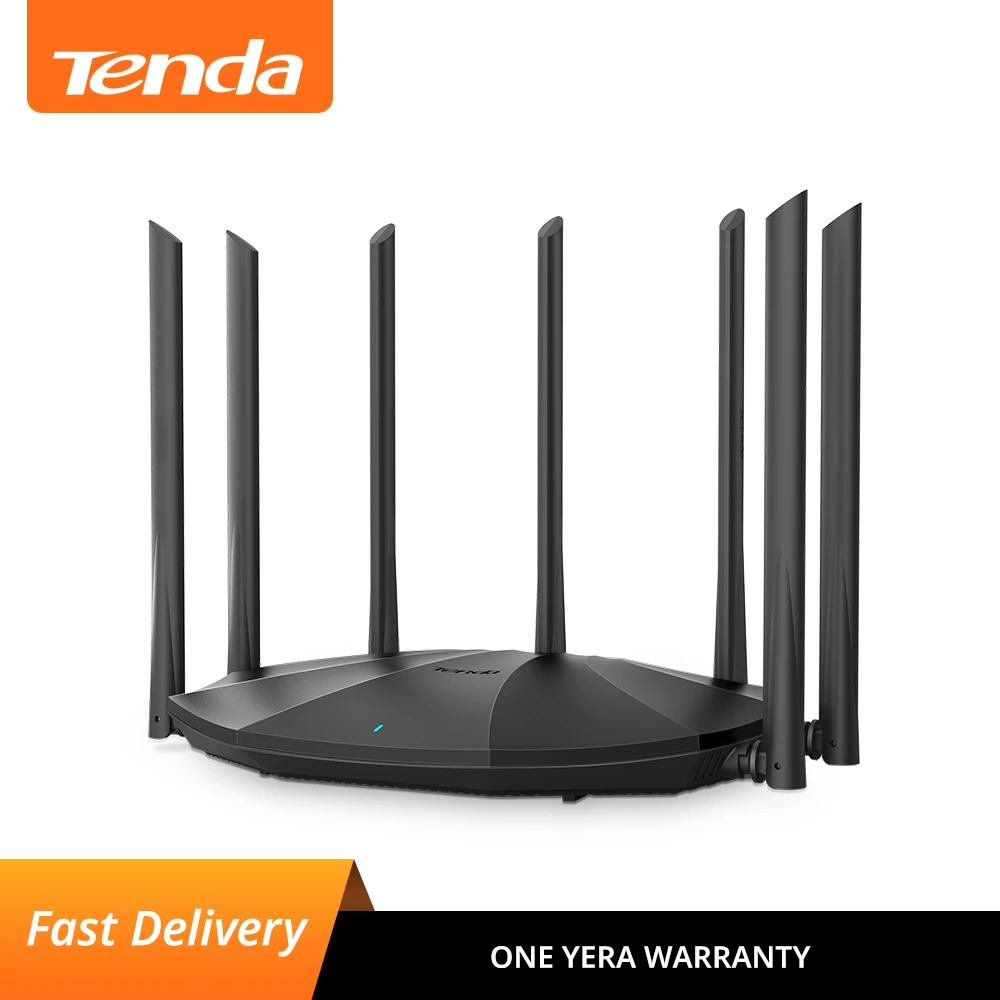 Двухдиапазонный маршрутизатор Tenda AC23 AC2100 2 4 ГГц 5 0 Мбит/с с 7 антеннами | Компьютеры