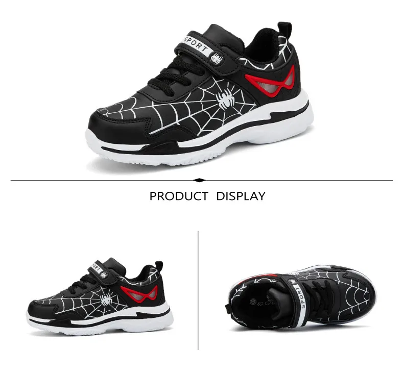 2019 Autumn Winter Spiderman Children Sneakers Boys Shoes Light Kids Shoes For Boy Casual Sport Running Leather Child Shoes (8)