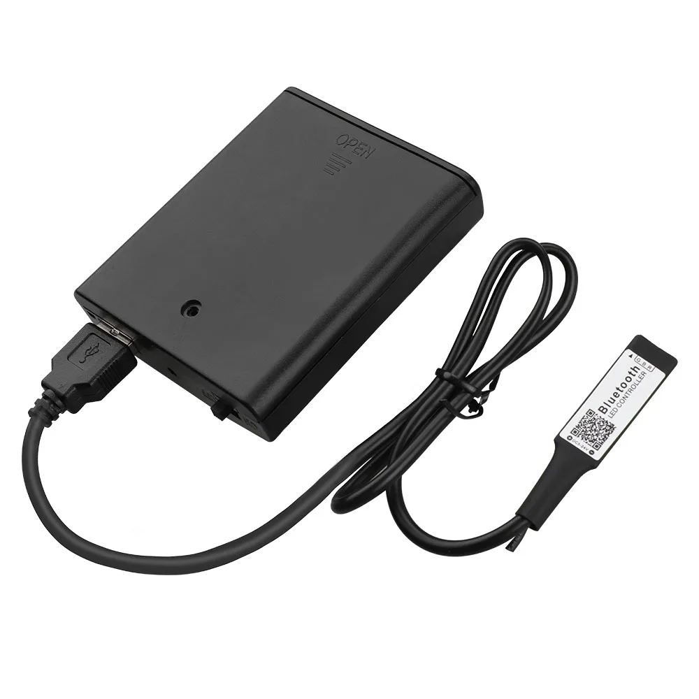 DC 5 В светодиодный USB полоса на батарейках водонепроницаемый SMD5050 RGB светодиодный светильник 1 м/2 м/2x50 см Bluetooth APP управление для телевизора, велосипеда