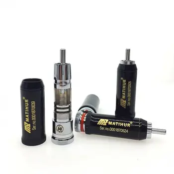 

Fidelity high-grade copper-plated rhodium RCA plug lock welding audio / video plug 4