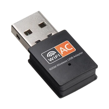 

USB WiFi Adapter 2.4GHz 5GHz Dual Band 600Mbps Mini Wireless Network Card for Notebook Laptop PC Desktop