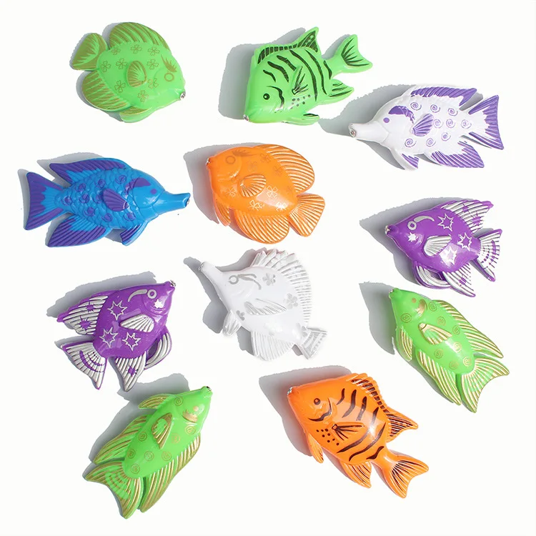 7pcs Set Magnetic Fishing Toys Child Kids 3D Fish Baby Bath Toy interactive  Rods
