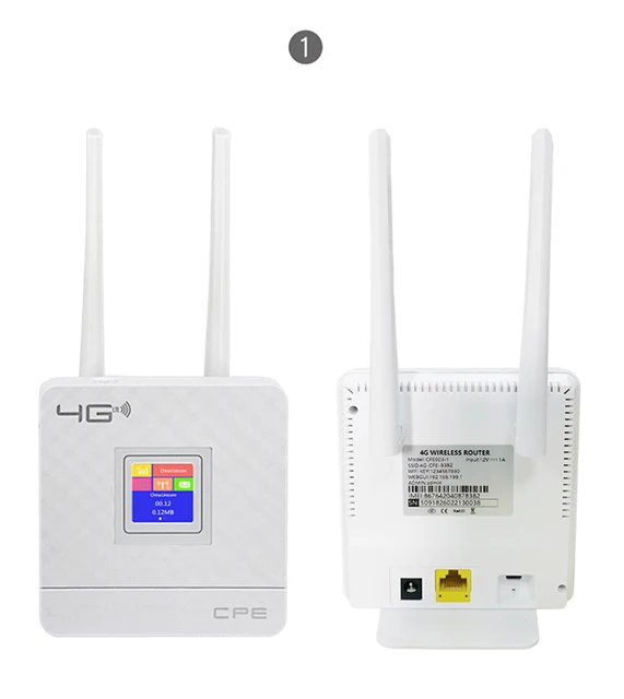Wireless CPE 4G Wifi Router Portable Gateway FDD TDD LTE WCDMA GSM Global Unlock External Antennas SIM Card Slot WAN/LAN Port 2