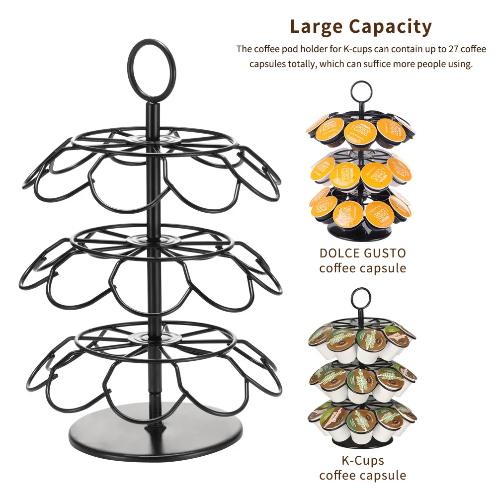 Практичный Держатель для капсул с кофе стойка ротационная Капсульная башня подставка для Nespresso dolcegusto K-Cup кофе капсулы