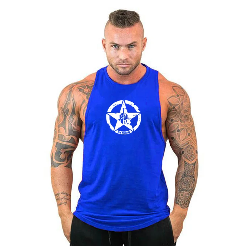

New Brand Fashion Cotton Sleeveless Shirts Tank Top Men Fitness Shirt Mens Singlet Bodybuilding Workout Gyms Vest Fitness Men