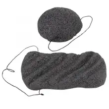 Мягкая Лицевая ГУБКА Konjak для очищения пор мягкая отшелушивающая Ванна слоеный уход за кожей тела инструмент натуральный Konjak черная губка для лица и ванны