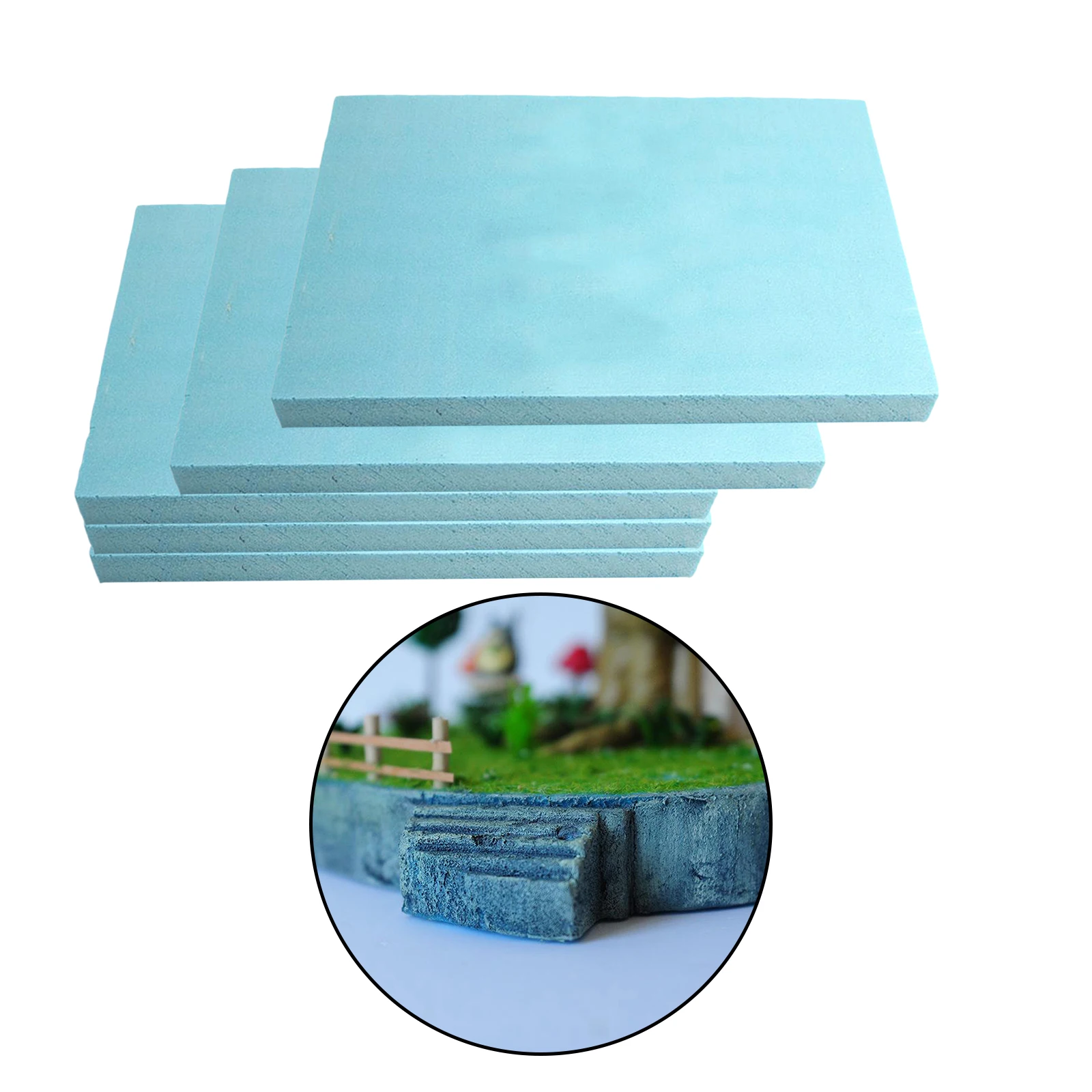 5pcs/set High-density Foam Slab 30*20*2cm DIY Model Material Diorama Base Materials