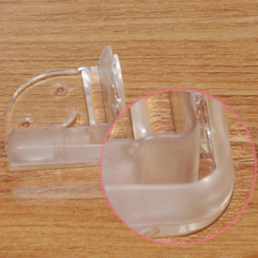 10 pcs Transparent Collision Protect Corners L-shaped Edge Print Smiling face For Baby's Care Easy Install Clean