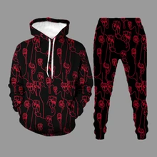 

Autumn Long Sleeve Outfit Men Hoodie and Pants Sweatshirt 2 Piece Set 2021 New Fashion Loose Outdoor Hooded Coat Suit 4XL Size