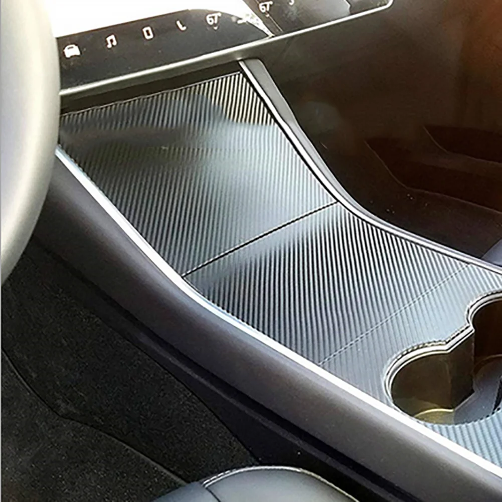 Центральная консоль wrap Kit Carbon Firber стикер протектор для Tesla модель 3-матовый черный