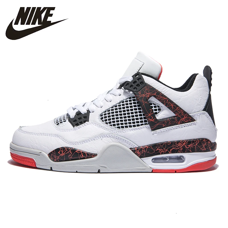 NIKE AIR JORDAN 4 Men Basketball Shoe Non-slip Wear-resisting Air
Cushion AJ4 Men Outdoor Sports Sneakers#308497-116