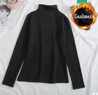 Thickblack Женский свитер с высоким воротом,, пуловер, зимняя одежда для женщин, чистый цвет, уличная одежда, тонкая шерсть, длинный рукав, модная одежда, vestidos WBX8325 - Цвет: Thickblack