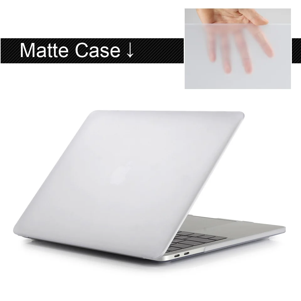 Matte Clear Матовый Жесткий Чехол для ноутбука для Apple MacBook Air 11 13 Pro retina Touch Bar 12 13 15 дюймов жесткий чехол A2159 A990 - Цвет: Matte Clear