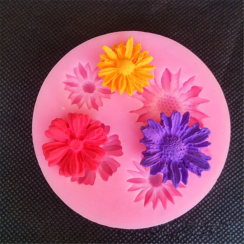 3d силиконовые формы в виде цветка Fondant (сахарная) ремесло торт Конфета шоколад