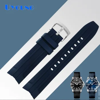 

Silicone watchbands for LONGINES waterproof fluorine Rubber Watch band replace rubber 21mm watch strap accessories watchstrap