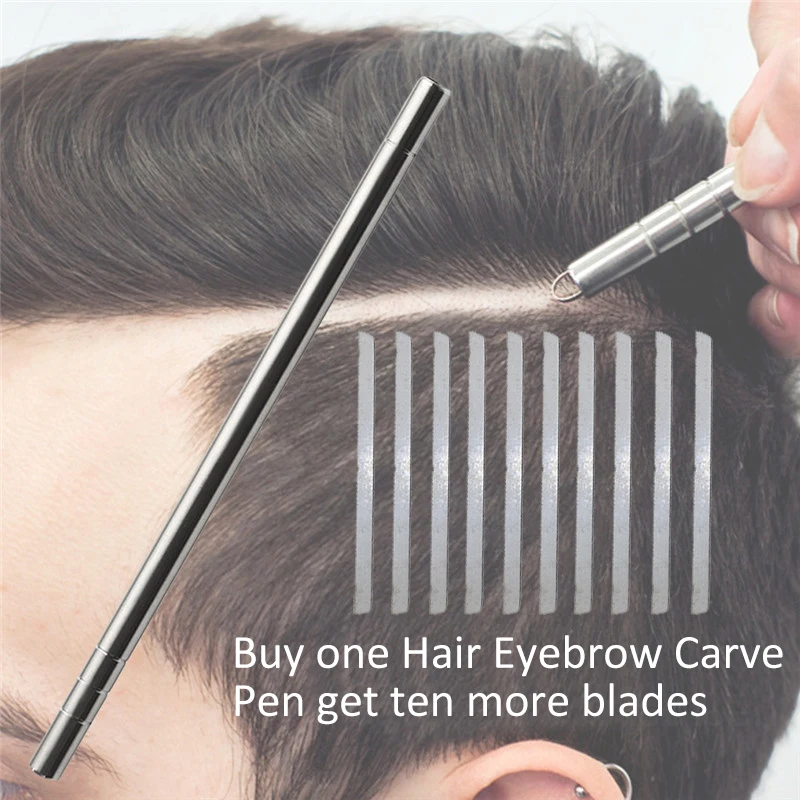 1 шт. ножницы для волос триммеры Волшебная Выгравированная борода бритва брови