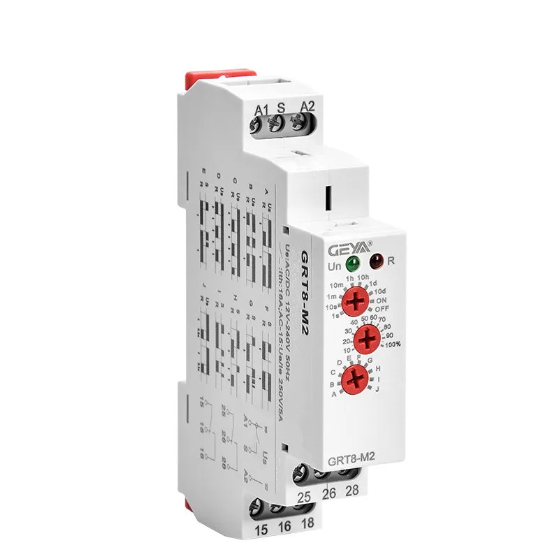 

Multifunction Time Relay 16A Din Rail Type 10 Function Adjustable Timer Relays 12V-240V AC DC